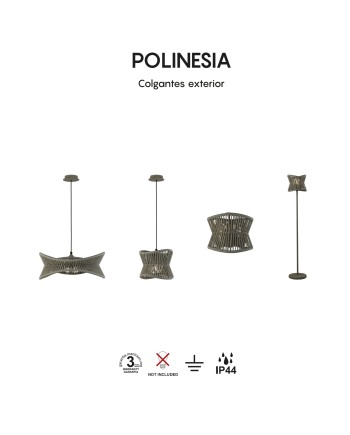 POLINESIA * LÁMPARA 30 CM DIAMETRO - IP44